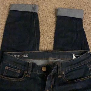 Jcrew toothpick dark wash jeans